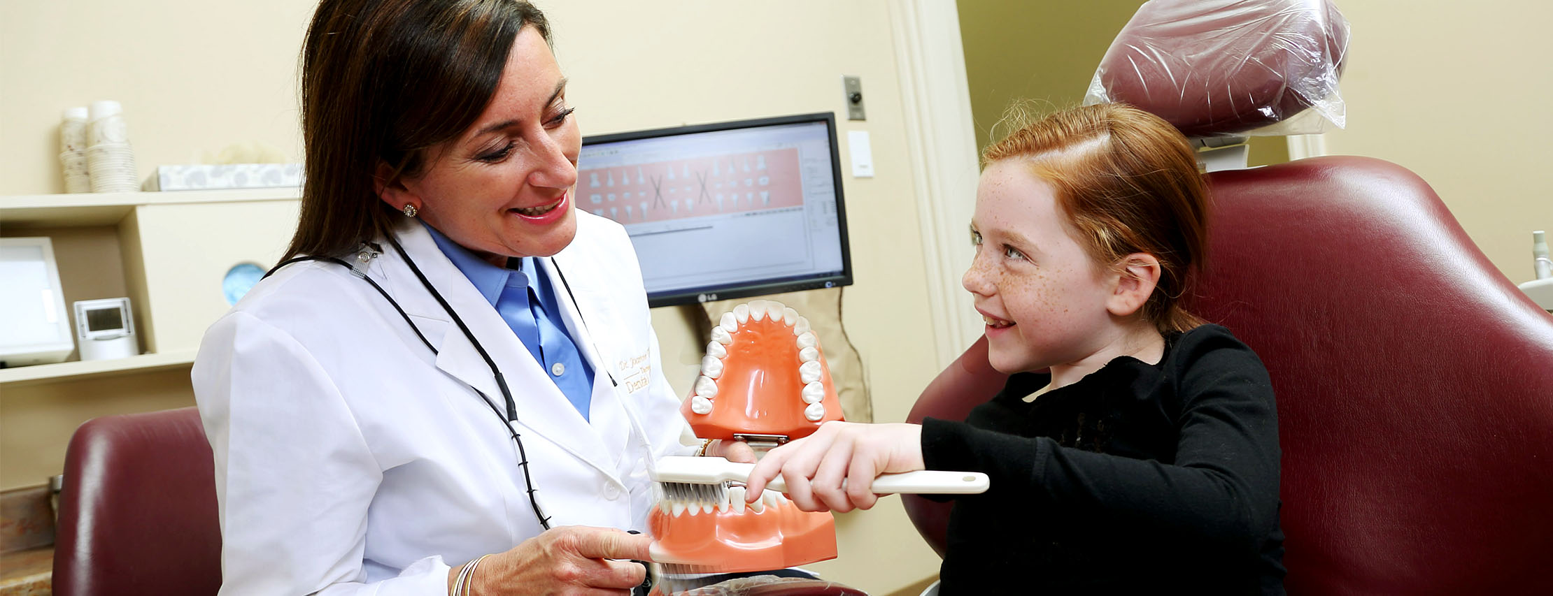 Smiling dental patient